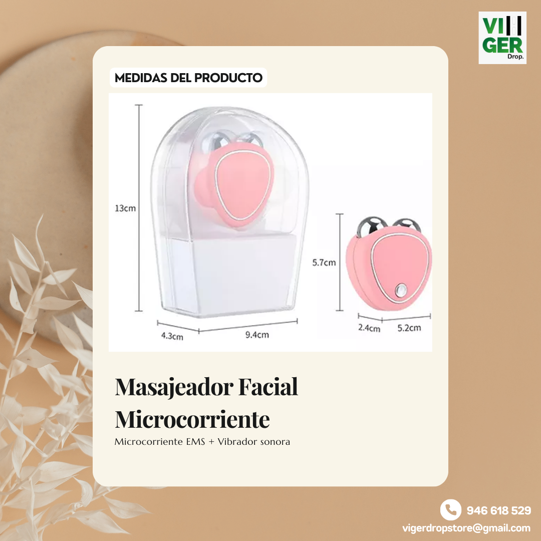 Masajeador, Tonificador con Microcorriente para rostro